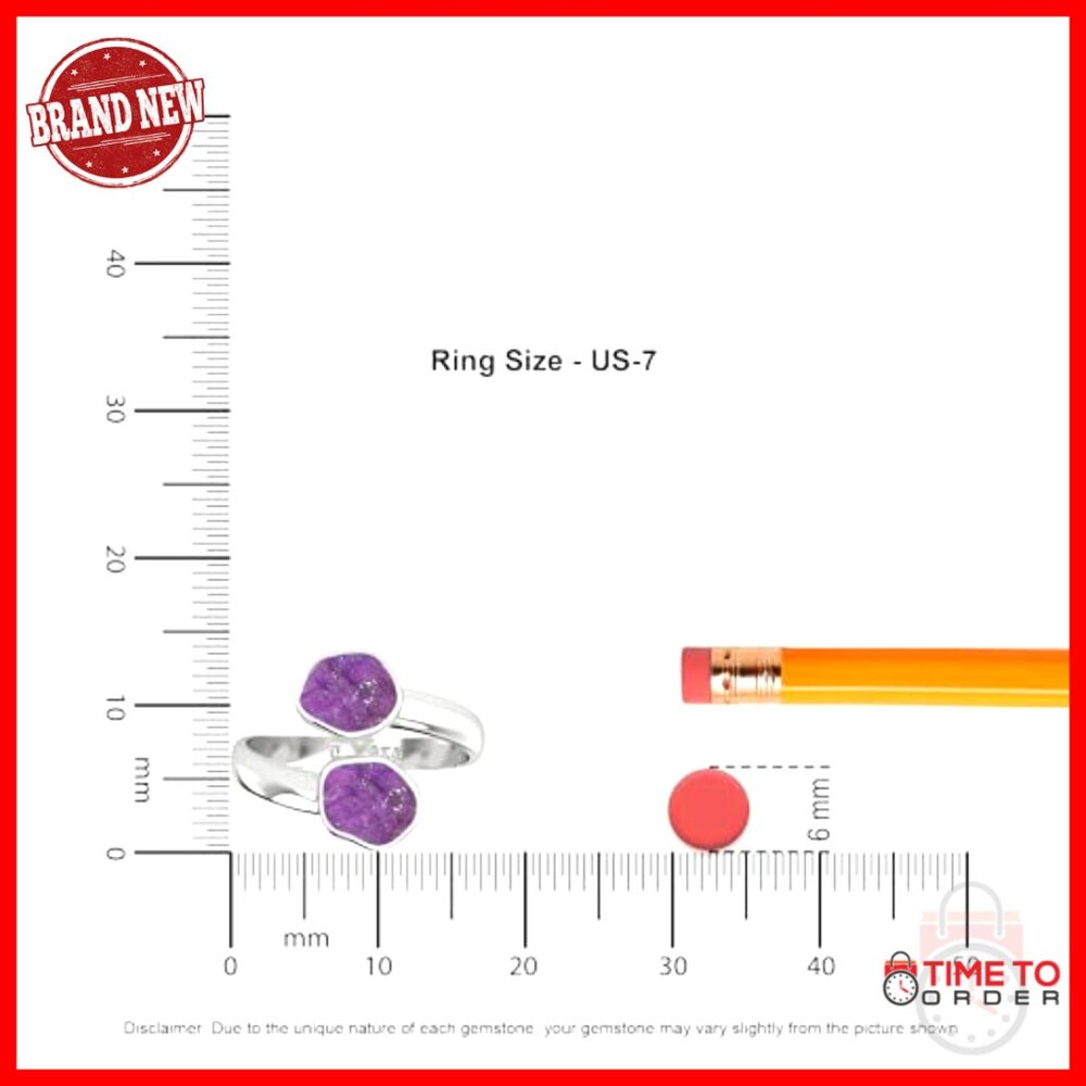 Sterling Silver Adjustable Stackable Ring With Ra… - image 4